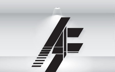 Levél AF logó vektoros illusztráció