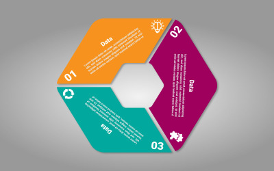 Simple polygon style vector infographic template