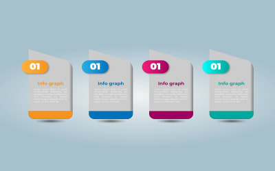 Simple vector 4 step infographic template