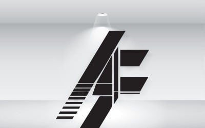 字母 AF 标志矢量图