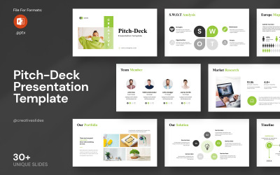 Business Pitch-Deck PowerPoint elrendezés