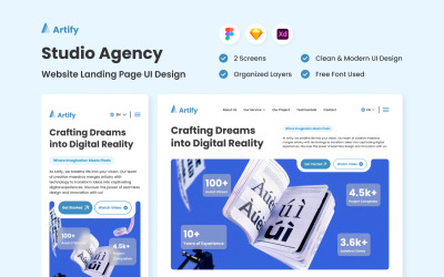 Artify - Page de destination de l&amp;#39;agence Studio