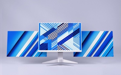 Collection De 2 Fond Bleu Abstrait Avec Illustration De Rayures Diagonales