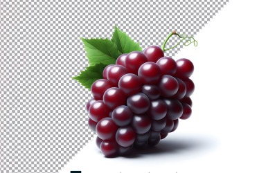 Fruits frais de raisin isolés sur fond blanc 6