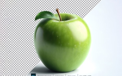 Mela Verde Frutta fresca isolata su fondo bianco