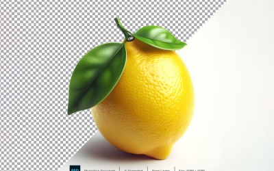 Fruta fresca de limón aislada sobre fondo blanco 6
