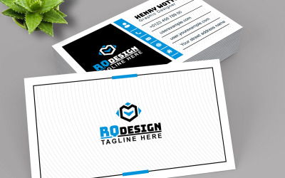 Simple Black and White Business Card