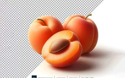 Aprikose frisches Obst isoliert auf weißem Hintergrund 3