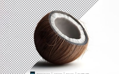 Kokosnuss frisches Obst isoliert auf weißem Hintergrund 1