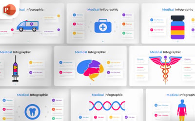 Medicinsk PowerPoint Infographic mall