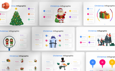 Modello di infografica PowerPoint di Natale