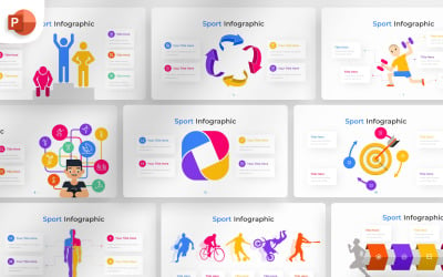 Modello di infografica PowerPoint sullo sport