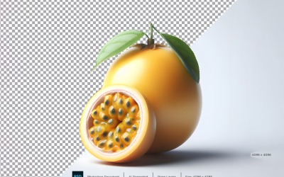 Passion Fresh fruit isolated on white background 2