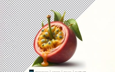 Passion Fresh fruit isolated on white background 4