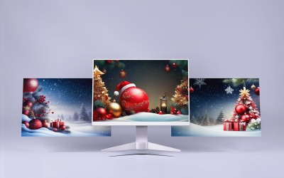 Verzameling van 3 kerstachtergrondsjablonen van hoge kwaliteit