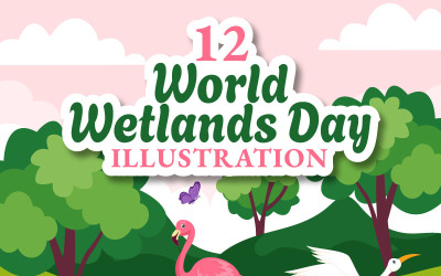 12 Wereld Wetlands Dag Illustratie