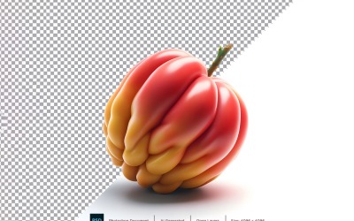 Ackee frisches Obst isoliert auf weißem Hintergrund 3