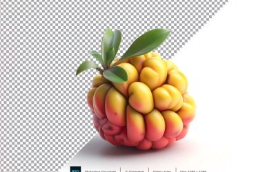 Ackee frisches Obst isoliert auf weißem Hintergrund 4