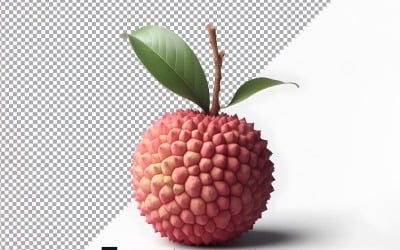 Litschi Frisches Obst isoliert auf weißem Hintergrund 7