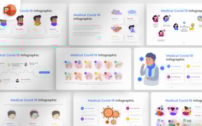 Медицинский Covid-19 Инфографический шаблон PowerPoint