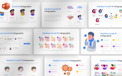Modèle d&amp;#39;infographie PowerPoint médical Covid-19
