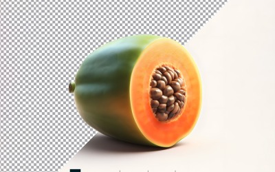 Pawpaw Frisches Obst isoliert auf weißem Hintergrund 2