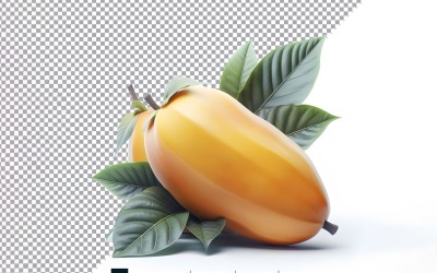 Pawpaw Fresh fruit isolated on white background 4