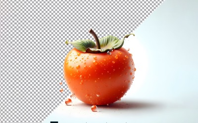 Persimmon Frisches Obst isoliert auf weißem Hintergrund 2