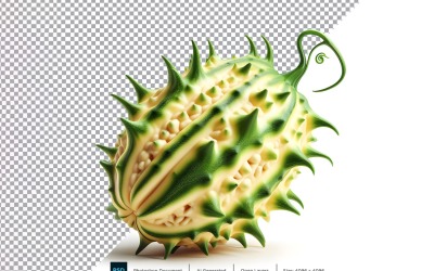 Porned melon Fresh fruit isolated on white background 4