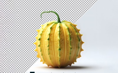 Porned meloen Vers fruit geïsoleerd op een witte achtergrond