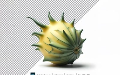 Porned melon horned melon Fresh fruit isolated on white background