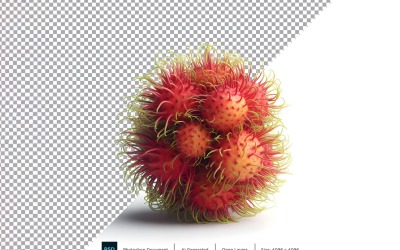 Rambutan Frutta fresca isolata su fondo bianco 8