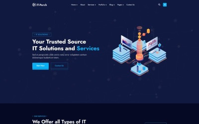 HTML5 šablona IT – řešení a technologie obchodní společnosti