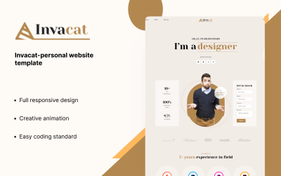 Invacat – Persönliche Website-Vorlage