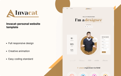 Invacat - Шаблон личного сайта