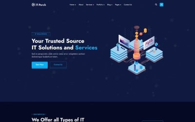 IT - Modello HTML5 per società di soluzioni e tecnologia
