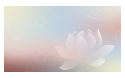 Pastellfarbenes Hintergrundbild 14400 x 8100 Pixel mit Lotus und Blasen