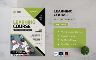 Plantilla de póster - curso de aprendizaje