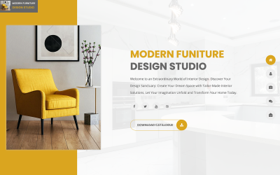 Plantilla HTML para interiores y muebles modernos