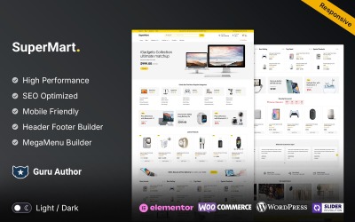 SuperMart – Mega Shop Többcélú Elementor WooCommerce Store