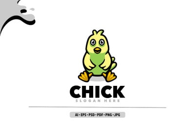 Baby chicken mascot logo design