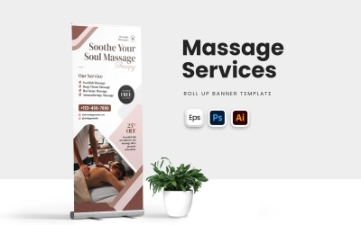 Banner roll up per il servizio massaggi
