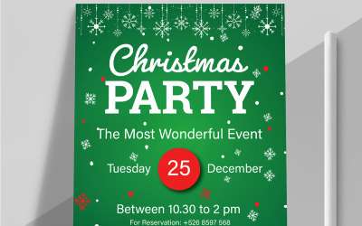 Christmas Party Flyers Template layout