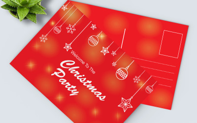 Christmas Party postcard template