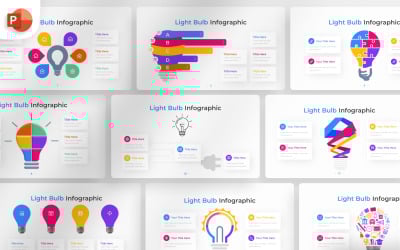 灯泡 PowerPoint 信息图表模板