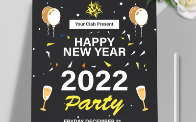 Flyer de fête de bonne année