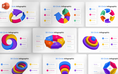3D Creative Circle PowerPoint Infographic Mall