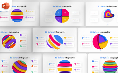 3D 球体 PowerPoint 信息图表模板