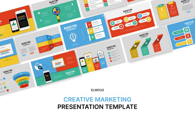 Kreativ marknadsföring Infographic Powerpoint mall