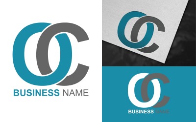 Kreatives OC-Buchstaben-Logo-Vorlagendesign